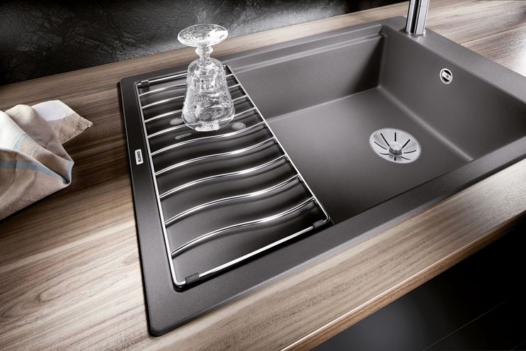 BLANCO ELON XL 6 S granitový dřez 780x500 mm, otočný, s odkapávací mřížkou, odkapávač, černá 525883 Obrázek - fotka