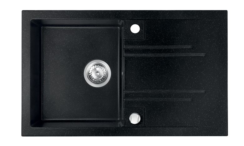 NOVASERVIS granitový dřez 780x480 mm, otočný, 2 otvory, odkapávač, grafit DRGM48/78HA Obrázek - Hlavní obrázek