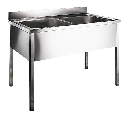 SANELA nerezový dřez 1200x700 mm, velkokapacitní, opláštění SLUN 16 Obrázek - Hlavní obrázek