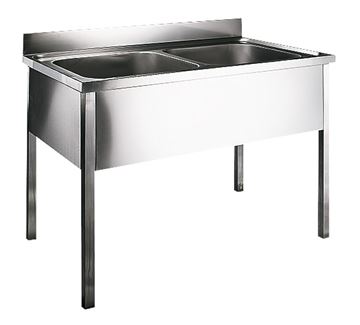 SANELA nerezový dřez 1200x700 mm, velkokapacitní, opláštění