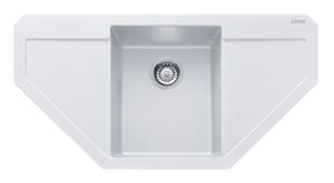 FRANKE MARIS MRG 612 E fragranitový dřez 960x500 mm, rohový, odkapávač, bílá led