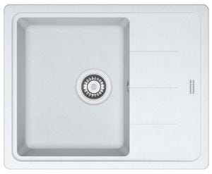 FRANKE BASIS BFG 611-62 fragranitový dřez 620x500 mm, otočný, odkapávač, bílá led