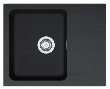 FRANKE ORION OID 611-62 tectonitový dřez 620x500 mm, otočný, odkapávač, černá