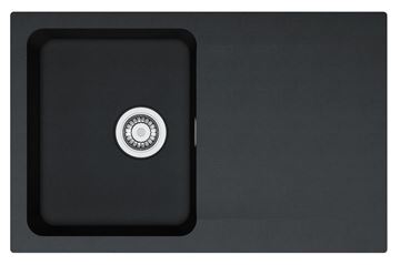 FRANKE ORION OID 611-78 tectonitový dřez 780x500 mm, otočný, odkapávač, černá