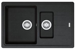 FRANKE BASIS BFG 651-78 fragranitový dřez 780x500 mm, otočný, vanička, odkapávač, onyx
