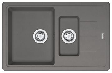 FRANKE BASIS BFG 651-78 fragranitový dřez 780x500 mm, otočný, vanička, odkapávač, šedý kámen