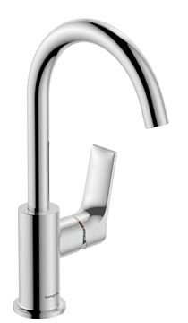HANSGROHE ZEBRIS E umyvadlová stojánková baterie, s odtokovou soupravou, EcoSmart, chrom