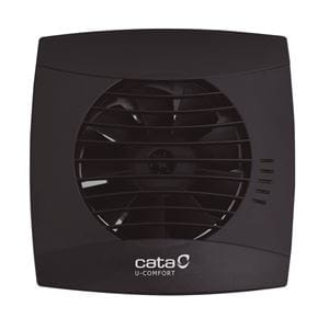 CATA UC 10 H BLACK axiální ventilátor 100 mm, nástěnný/stropní, s časovačem, čidlem vlhkostí a zpětnou klapkou, černá