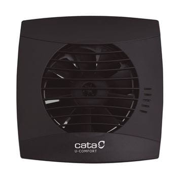 CATA UC 10 BLACK axiální ventilátor 100 mm, nástěnný/stropní, se zpětnou klapkou, černá