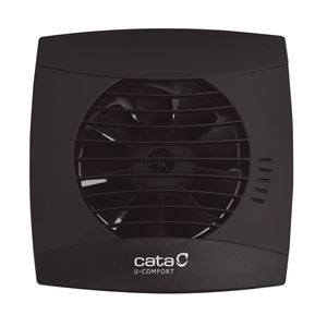 CATA UC 10 BLACK axiální ventilátor 100 mm, nástěnný/stropní, se zpětnou klapkou, černá
