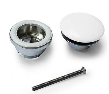 ARTCERAM umyvadlová výpust, neuzavíratelná/click-clack, Saniglaze, matná bílá  ACA038 05,34 Obrázek - fotka