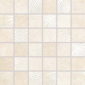 RAKO LAMPEA mozaika 30x30(5x5) cm, lepená na síti, mat-lesk, slonová kost