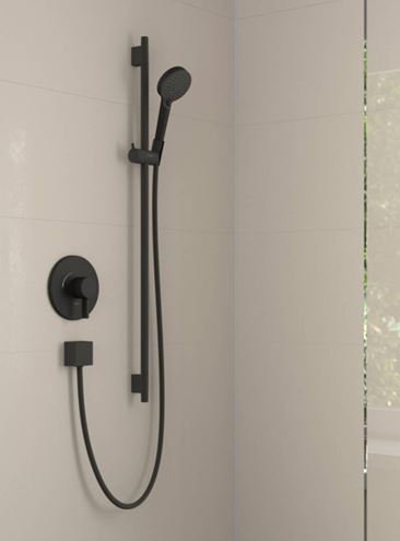 HANSGROHE VERNIS BLEND 100 VARIO 2JET sprchová souprava 3-dílná, ruční sprcha pr. 100 mm, 2 proudy, tyč, hadice, EcoSmart, matná černá 26423670 Obrázek - fotka