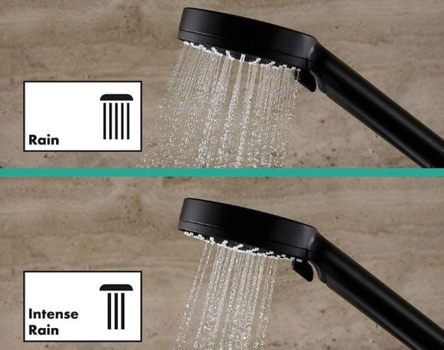 HANSGROHE VERNIS BLEND 100 VARIO 2JET sprchová souprava 3-dílná, ruční sprcha pr. 100 mm, 2 proudy, tyč, hadice, EcoSmart, matná černá 26423670 Obrázek - fotka