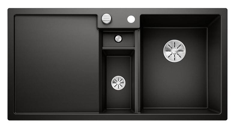 BLANCO COLLECTIS 6 S granitový dřez 1000x510 mm, 2 otvory, excentrické ovládání, vanička, odkapávač vlevo, černá  525866 Obrázek - Hlavní obrázek