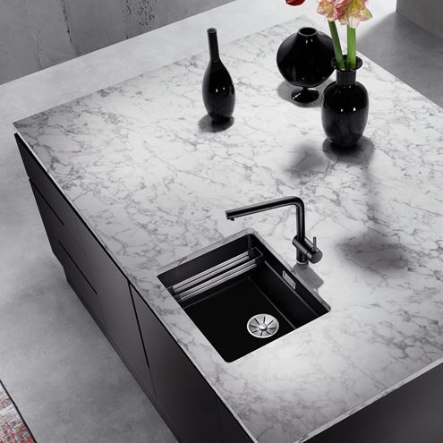 BLANCO ETAGON 500 U granitový dřez 530x460 mm, černá 525887 Obrázek - fotka