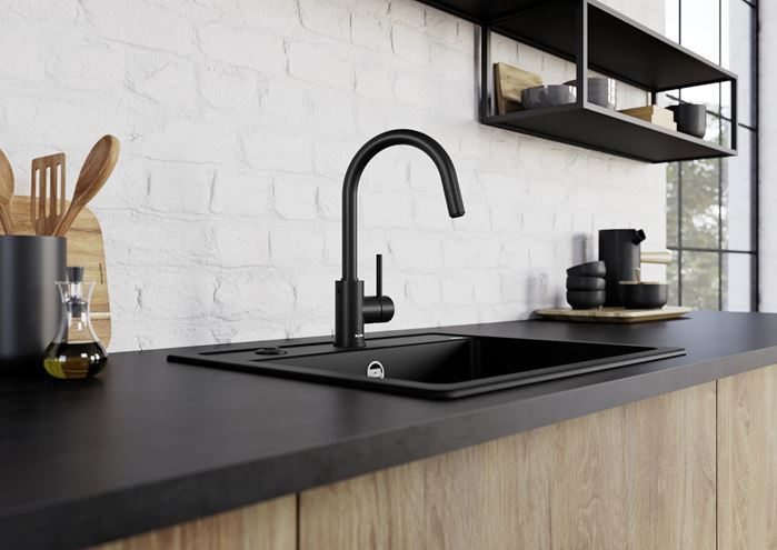 BLANCO LEGRA 6 granitový dřez 585x500 mm, otvor pro baterii, černá 526084 Obrázek - fotka