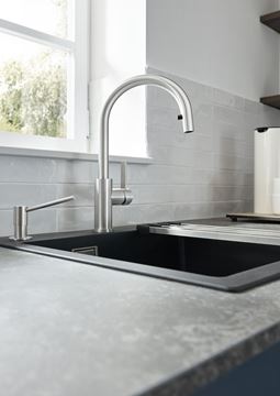 BLANCO CANDOR-S dřezová baterie, s vytahovací koncovkou, studený start, kartáčovaná nerez 523121 Obrázek - fotka