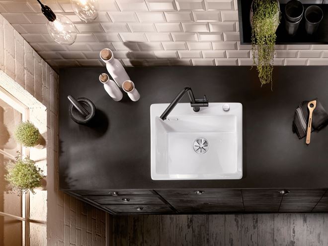 BLANCO LINUS-S dřezová baterie, s vytahovací koncovkou, matná černá  525807 Obrázek - fotka
