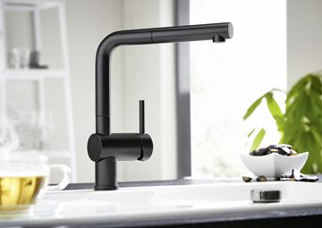 BLANCO LINUS-S dřezová baterie, s vytahovací koncovkou, matná černá  525807 Obrázek - fotka