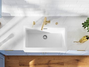 BLANCO LINUS-S dřezová baterie, s vytahovací koncovkou, saténově zlatá 526684 Obrázek - fotka