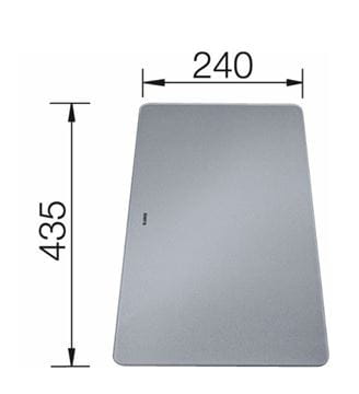 BLANCO krájecí deska, pro dřezy Subline a Etagon, sklo  227697 Technický nákres
