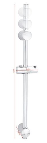 TESA SPAA sprchová tyč 705 mm s držákem ruční sprchy, chrom 40341-00000-00 Technický nákres