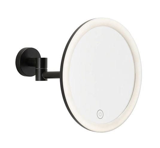 TESA VISIOON kosmetické zrcátko 180 mm, zvětšovací, s osvětlením, černá 40612-00000-00 Obrázek - Hlavní obrázek
