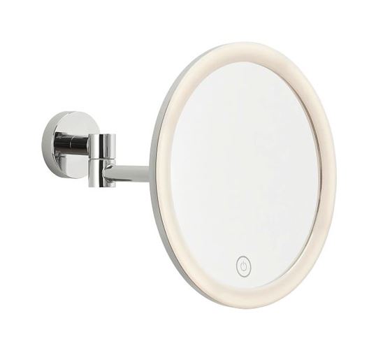TESA VISIOON kosmetické zrcátko 180 mm, zvětšovací, s osvětlením, chrom 40613-00000-00 Obrázek - Hlavní obrázek