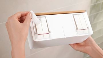 TESA BABOO dóza na kosmetické potřeby, bílá/bambus 40523-00000-00 Obrázek - fotka