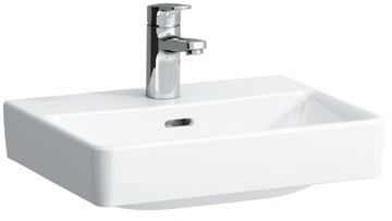 LAUFEN PRO S umývátko 45 cm, s otvorem pro baterii a přepadem, broušené