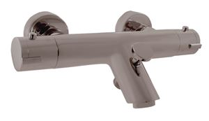 RAV SLEZÁK VERONA vanová nástěnná termostatická baterie, s přepínačem, kartáčovaný metal grey