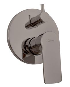RAV SLEZÁK VERONA vanová podomítková baterie, s přepínačem a s tělesem, kartáčovaný metal grey