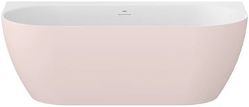 CONCEPT FREE WALL vana 170x87 cm, s nožičkami, akrylát, snowwhite/alabaster pink