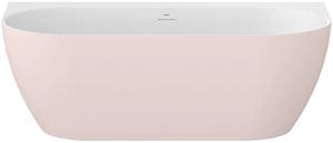 CONCEPT FREE WALL vana 170x87 cm, s nožičkami, akrylát, snowwhite/alabaster pink