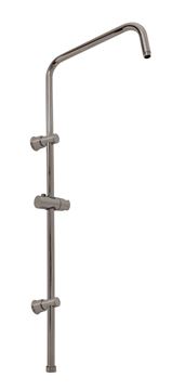 RAV SLEZÁK VERONA sprchový set s termostatickou baterií, horní sprcha, ruční sprcha s 5 proudy, tyč, hadice, kartáčovaný metal grey TRM82/7MGK Obrázek - fotka