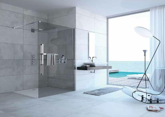 HÜPPE DUPLO PURE stěna walk-in 120x200 cm, chrom/mléčné sklo DT0012.C91.318 Obrázek - fotka