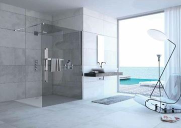 HÜPPE DUPLO PURE stěna walk-in 120x200 cm, chrom/mléčné sklo DT0012.C91.318 Obrázek - fotka