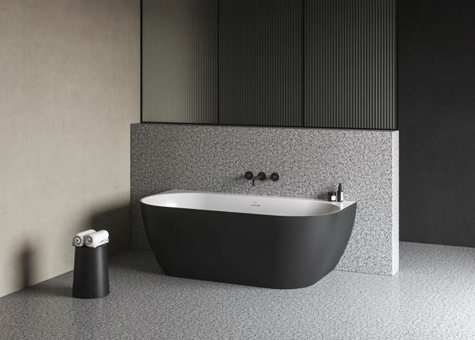 CONCEPT FREE WALL vana 170x87 cm, s nožičkami, akrylát, snowwhite/black CE31750000 Obrázek - fotka