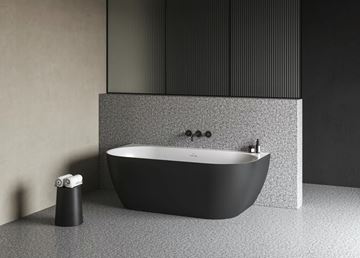 CONCEPT FREE WALL vana 170x87 cm, s nožičkami, akrylát, snowwhite/black CE31750000 Obrázek - fotka