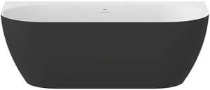 CONCEPT FREE WALL vana 170x87 cm, s nožičkami, akrylát, snowwhite/black