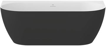 CONCEPT FREE WALL vana 170x87 cm, s nožičkami, akrylát, snowwhite/black
