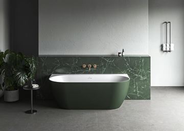 CONCEPT FREE WALL vana 170x87 cm, s nožičkami, akrylát, snowwhite/grey green CE31250000 Obrázek - fotka