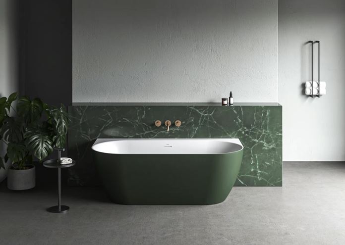 CONCEPT FREE WALL vana 170x87 cm, s nožičkami, akrylát, snowwhite/grey green CE31250000 Obrázek - fotka