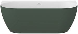 CONCEPT FREE WALL vana 170x87 cm, s nožičkami, akrylát, snowwhite/grey green
