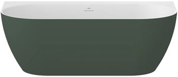 CONCEPT FREE WALL vana 170x87 cm, s nožičkami, akrylát, snowwhite/grey green