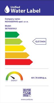 NOVASERVIS METALIA 54 sprchový set s baterií, horní sprcha, ruční sprcha se 3 proudy, tyč, hadice, ECO, chrom SET035/54,0 Obrázek - fotka