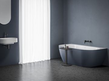 CONCEPT FREE WALL vana 170x87 cm, s nožičkami, akrylát, snowwhite/deepsea blue CE31450000 Obrázek - fotka