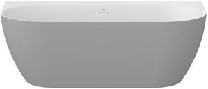 CONCEPT FREE WALL vana 170x87 cm, s nožičkami, akrylát, smoke grey