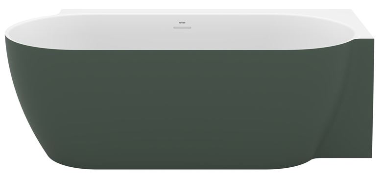 CONCEPT FREE CORNER R rohová vana 174,5x86 cm, s nožičkami, akrylát, snowwhite/grey green CC81250000 Obrázek - Hlavní obrázek